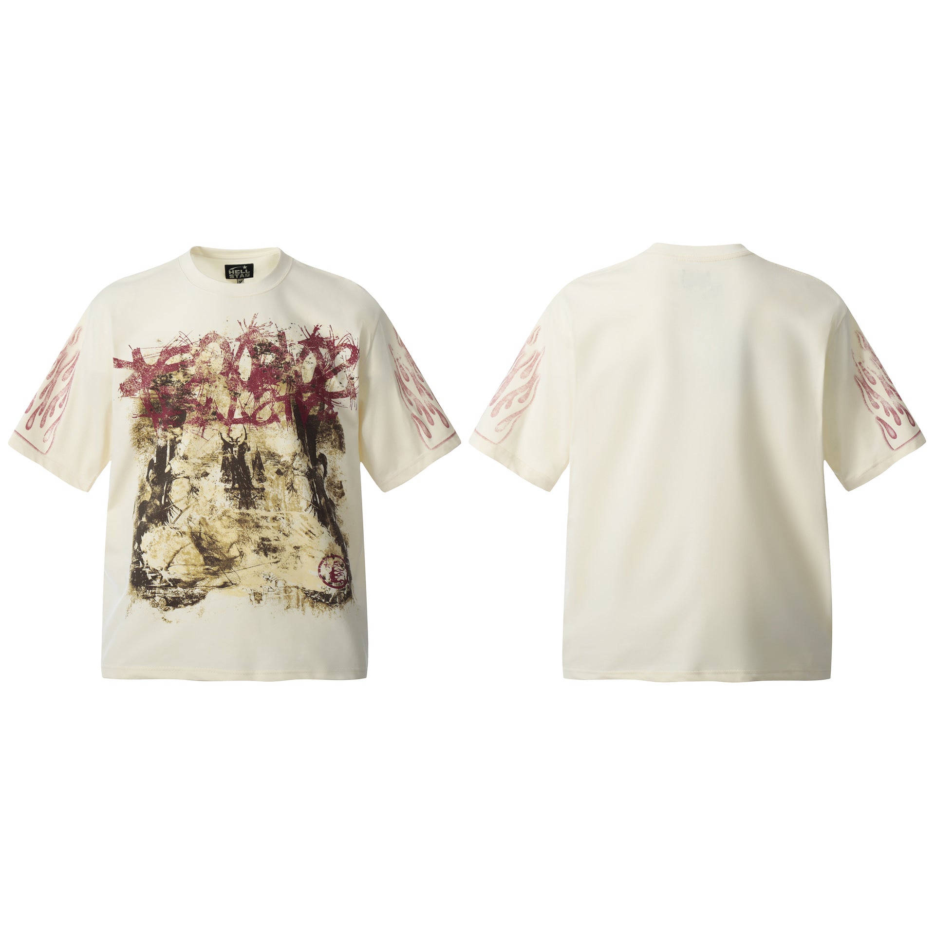 Vintage Washed Distressed Graphic Tee – Oversized Unisex Short Sleeve T-Shirt