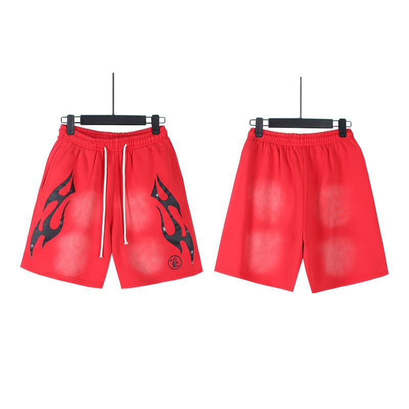 Hellstar Acid-Washed Graphic Tee & Shorts Set