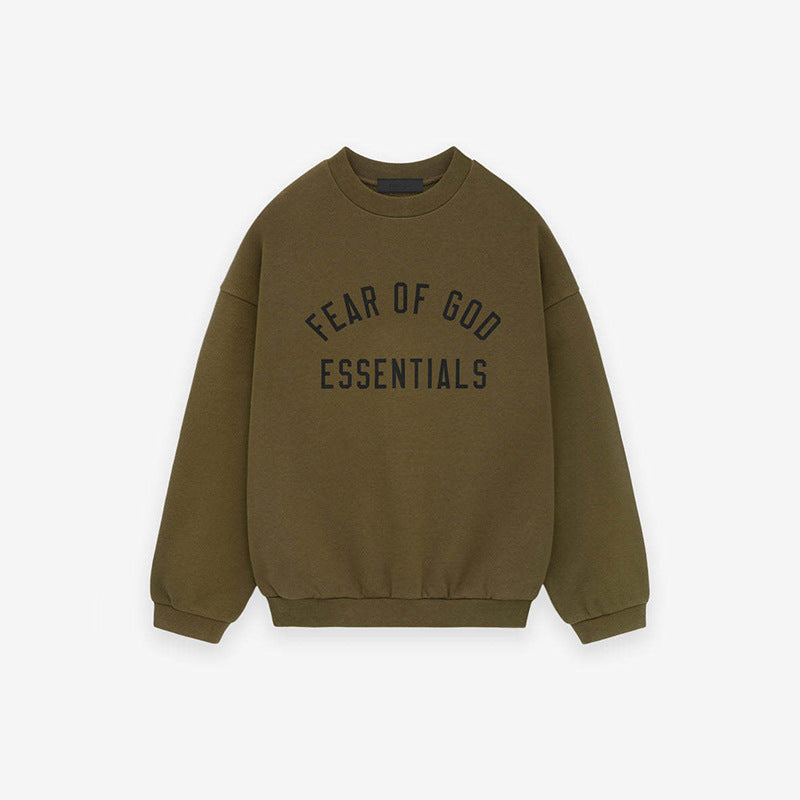 FOG Essentials Fleece Crewneck Pullover Sweatshirt – 2024FW Unisex American Streetwear