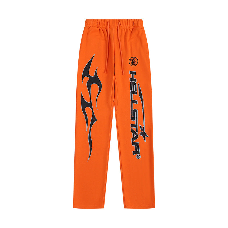 HELLSTAR 25SS American Streetwear Heavyweight Terry Graphic Hoodie & Sweatpants Set