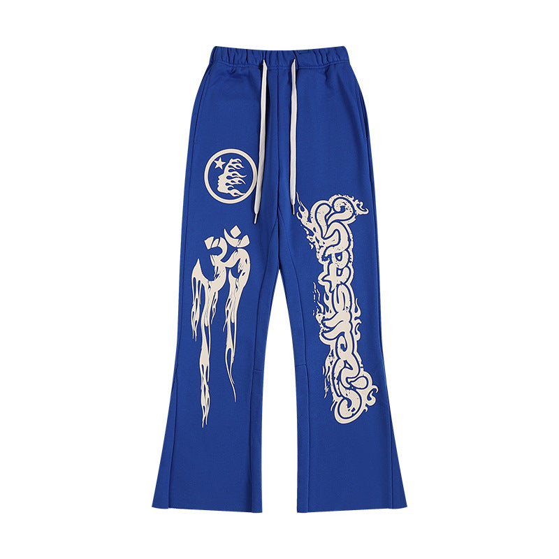 HELLSTAR 25SS American Streetwear Heavyweight Terry Graphic Hoodie & Sweatpants Set