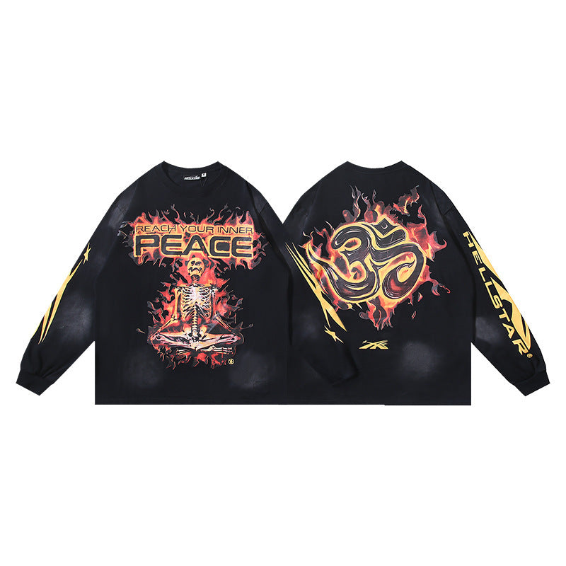 Hellstar Streetwear Oversized Long Sleeve Tee – Unisex