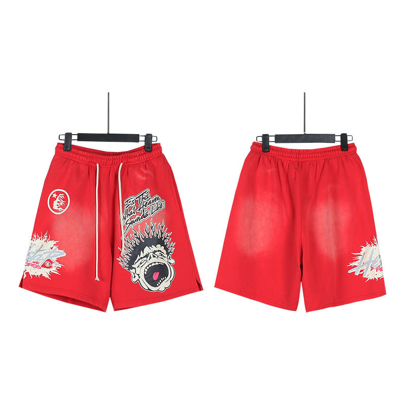 Hellstar Series Terry Fleece Drawstring Shorts – Unisex
