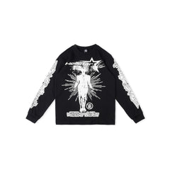 2025 Hellstar Streetwear Hip-Hop Long Sleeve Tee – Unisex