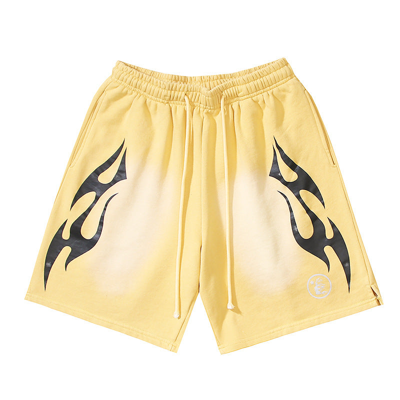 Hellstar NFC Washed Distressed Relaxed Shorts