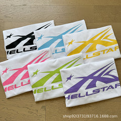 HELLSTAR 2025 SS Washed Vintage Graphic Tee — Unisex Oversized Streetwear