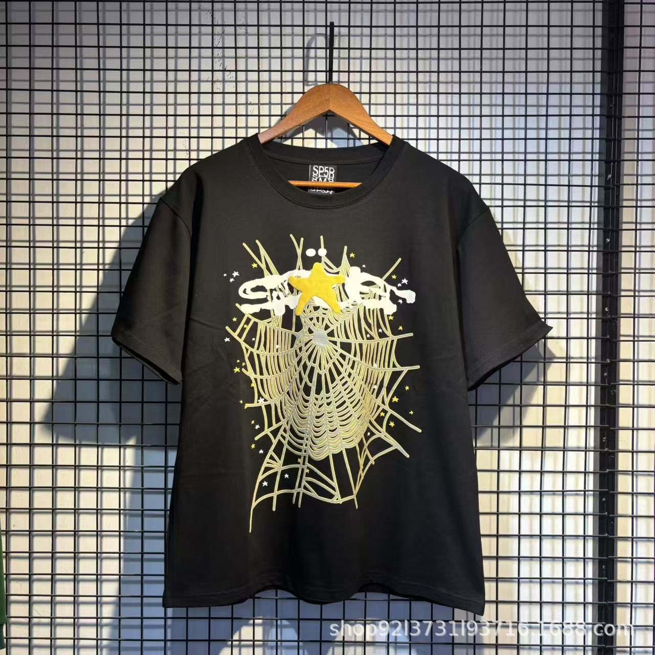 Sp5der Spider Web Bubble Letter Graphic Tee