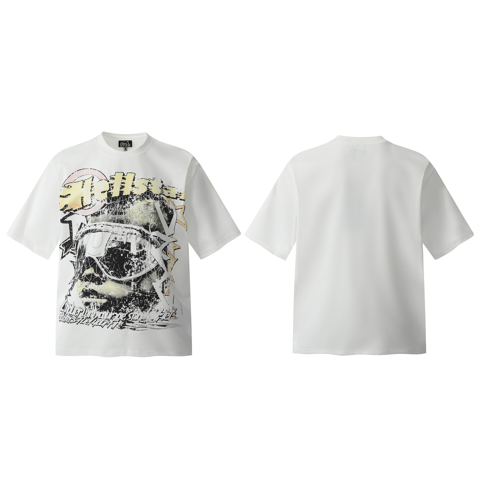 Vintage Washed Distressed Graphic Tee – Oversized Unisex Short Sleeve T-Shirt