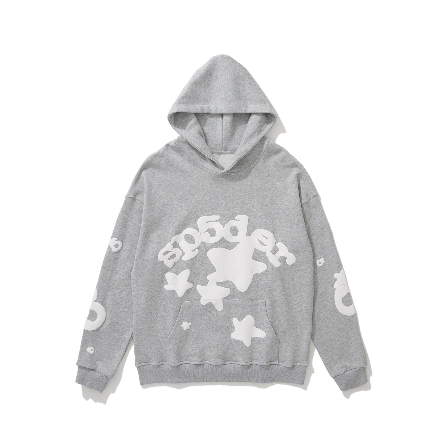 Sp5der 555555 Rhinestone Bubble Letter Spider Web Hoodie & Sweatpants