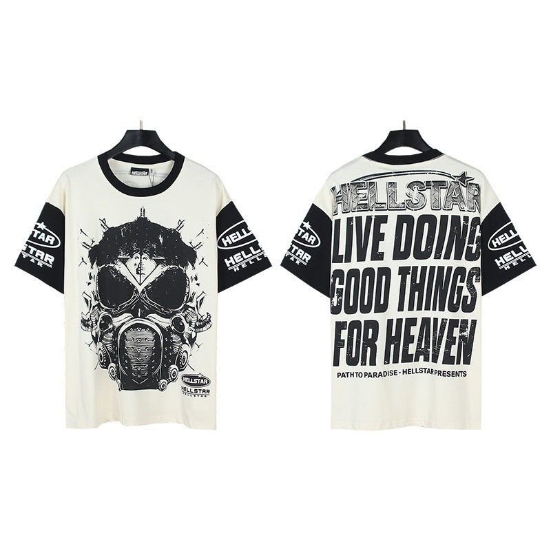 Hellstar Acid-Washed Graphic Tee & Shorts Set