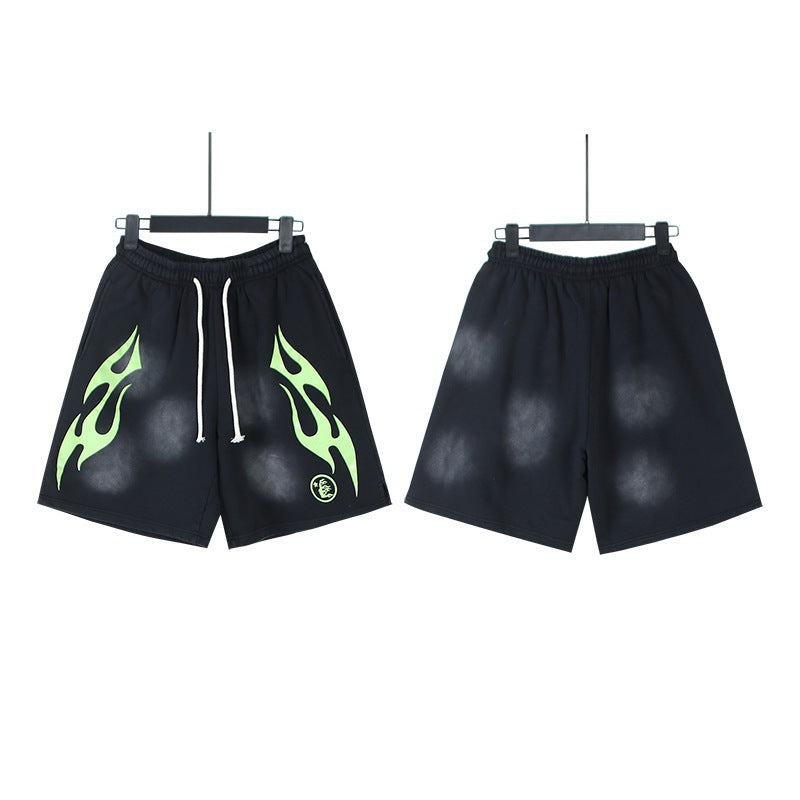Hellstar Acid-Washed Graphic Tee & Shorts Set