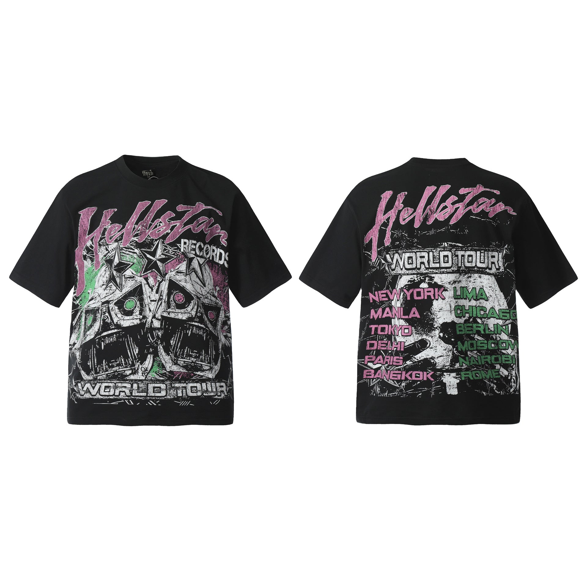 Vintage Washed Distressed Graphic Tee – Oversized Unisex Short Sleeve T-Shirt