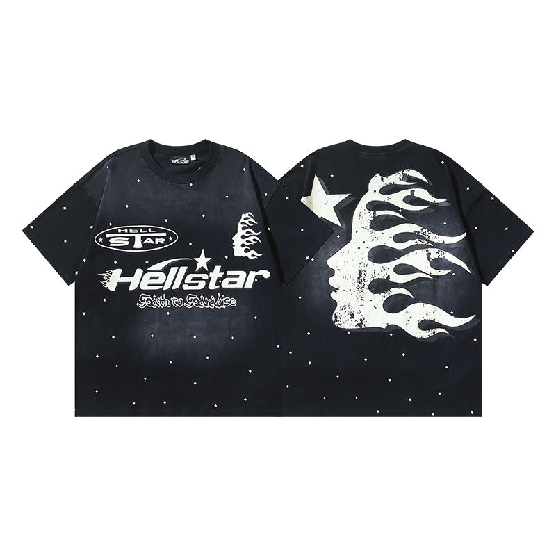 HELL Vintage Washed Oversized Graphic Tee