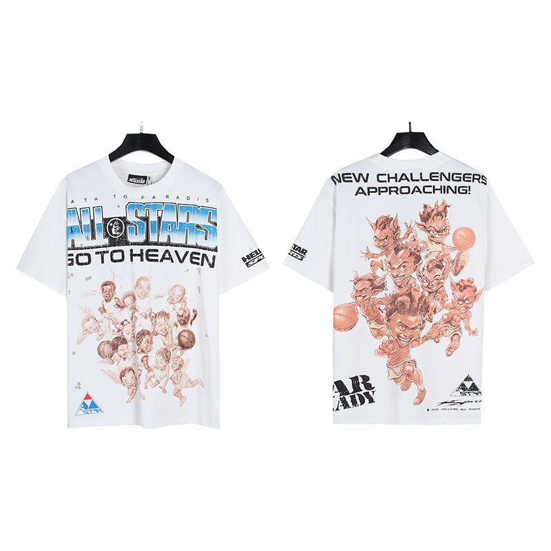 HELLSTAR Washed Vintage Graphic Tee — Unisex Oversized Streetwear