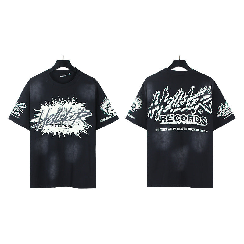 Vintage Washed Oversized Graphic Tee – Unisex American Streetwear