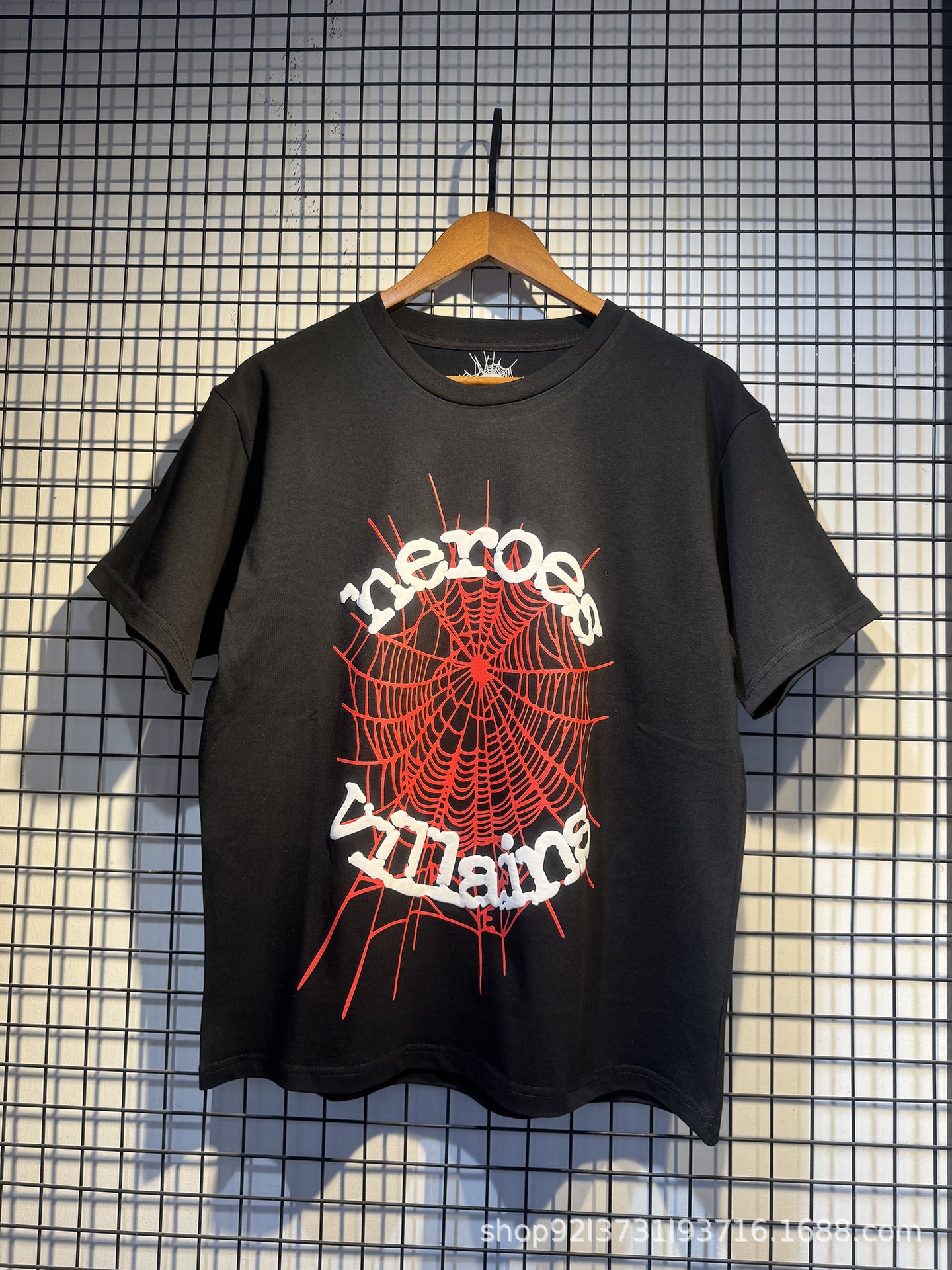 Sp5der Spider Web Bubble Letter Graphic Tee