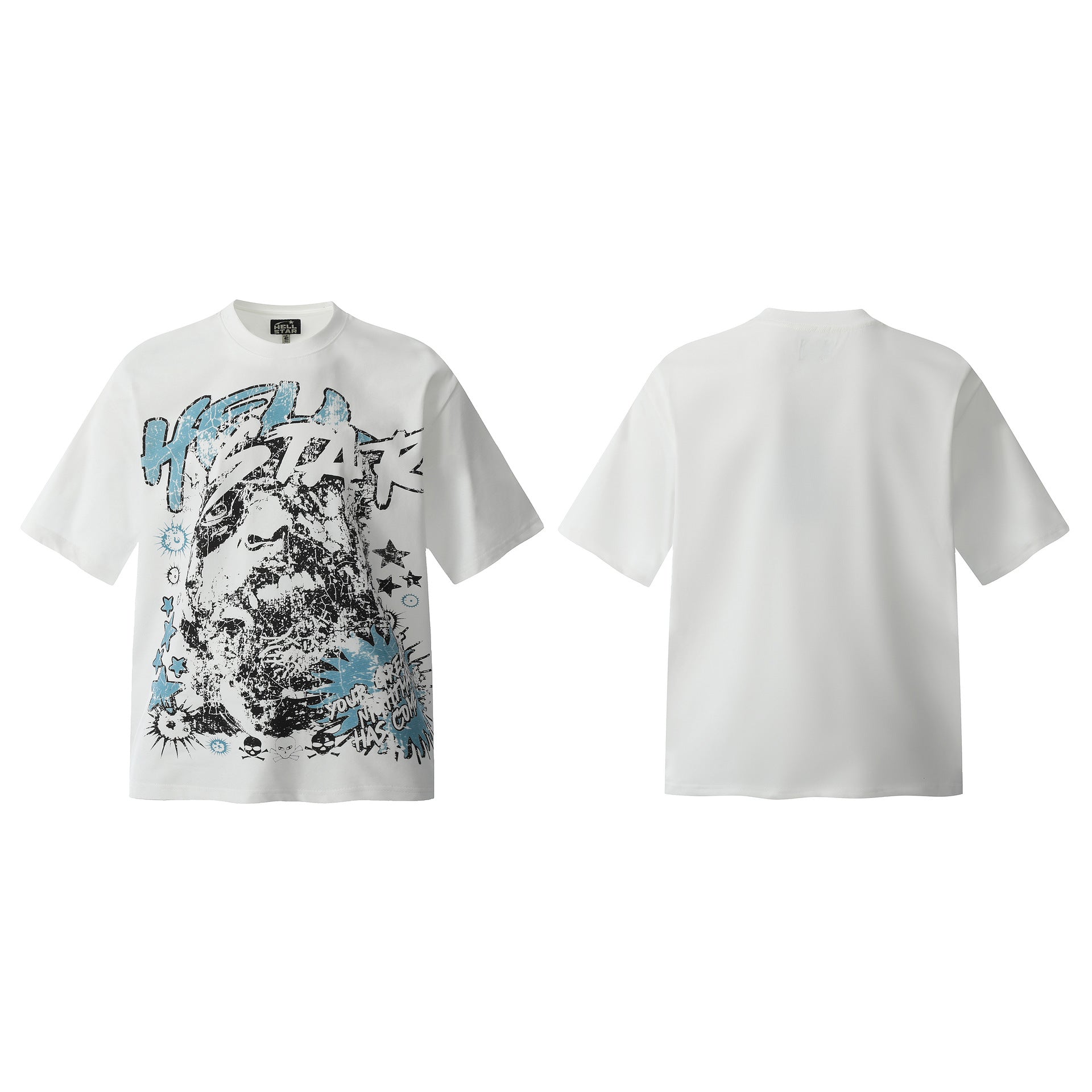 Vintage Washed Distressed Graphic Tee – Oversized Unisex Short Sleeve T-Shirt