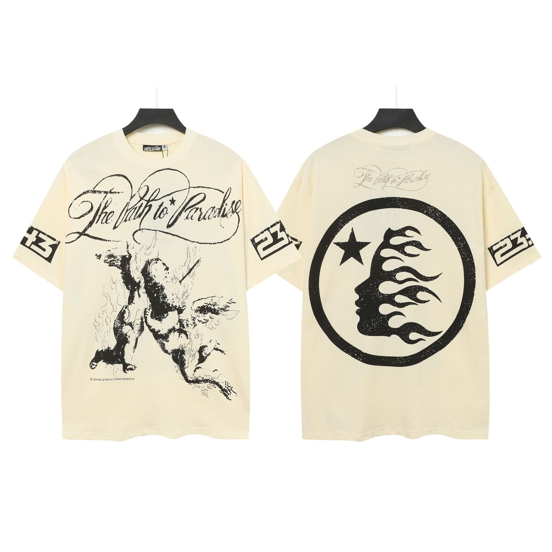 HELL Vintage Washed Graphic Tee – Oversized Unisex Short Sleeve T-Shirt