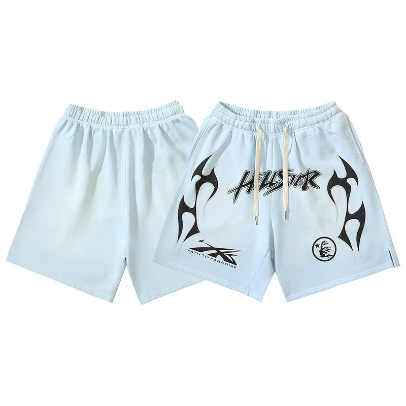 Hellstar Series Terry Fleece Drawstring Shorts – Unisex