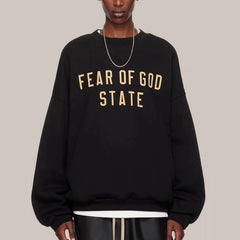 FOG Essentials Fleece Crewneck Pullover Sweatshirt – 2024FW Unisex American Streetwear