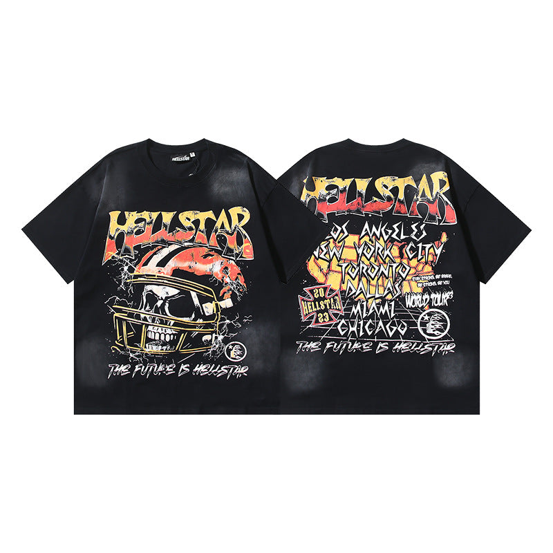 HELL Vintage Washed Oversized Graphic Tee