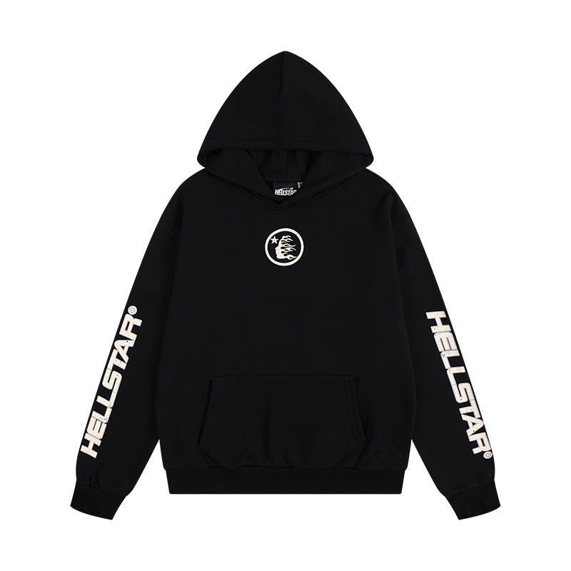 HELLSTAR 25SS American Streetwear Heavyweight Terry Graphic Hoodie & Sweatpants Set