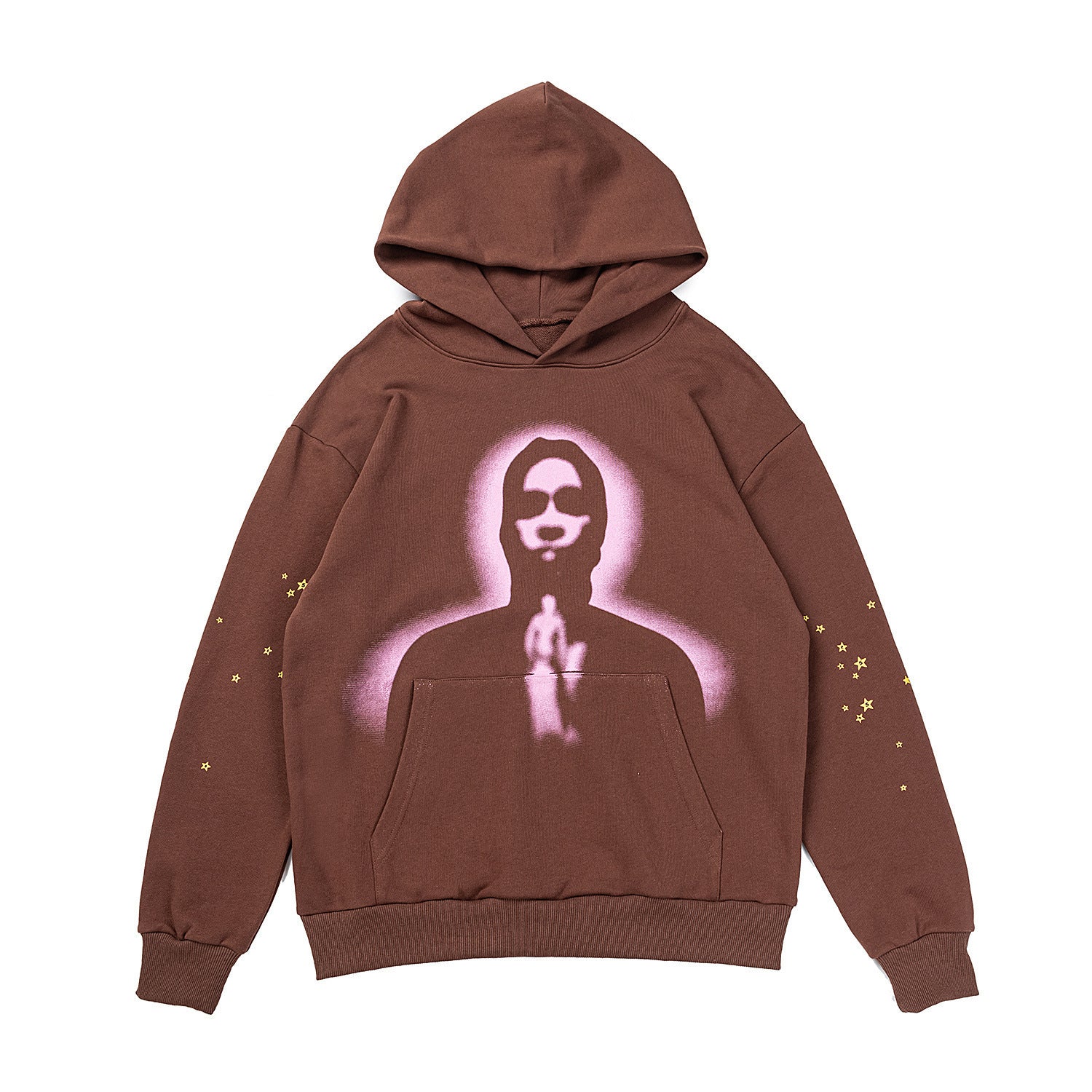25ss High Quality SP5DER American Streetwear Rhinestone Foam Letter Spider Web Hoodie (Unisex)