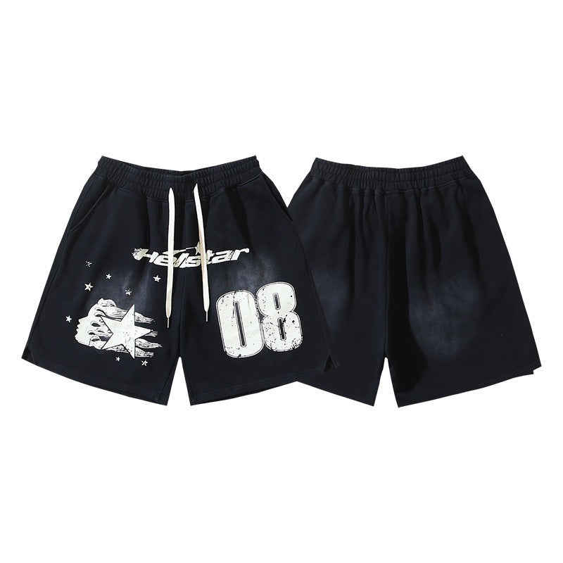 Hellstar Acid-Washed Graphic Tee & Shorts Set