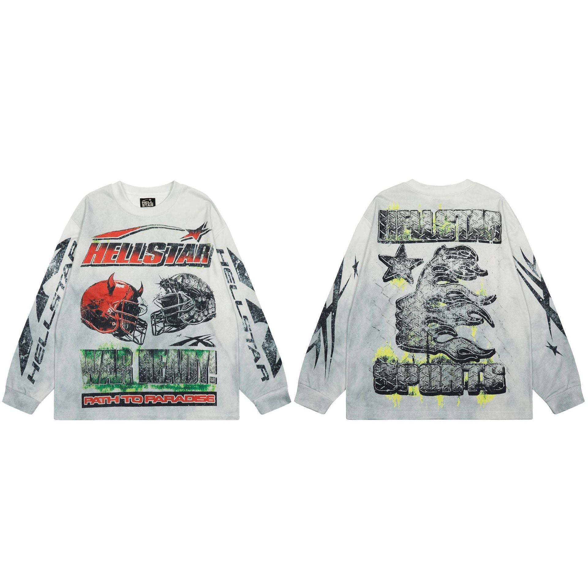 Hellstar Long Sleeve Graphic Sweatshirt – Fall/Winter Unisex American Streetwear