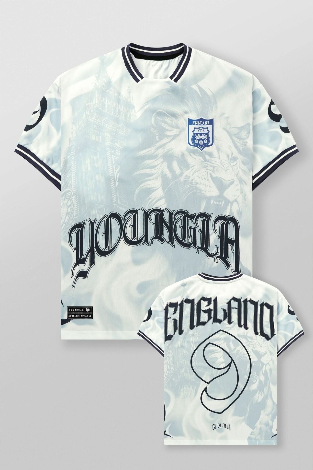 YOUNGLA Men's Soccer Jersey Graphic Tee – Oversized Quick-Dry Athletic Shirt