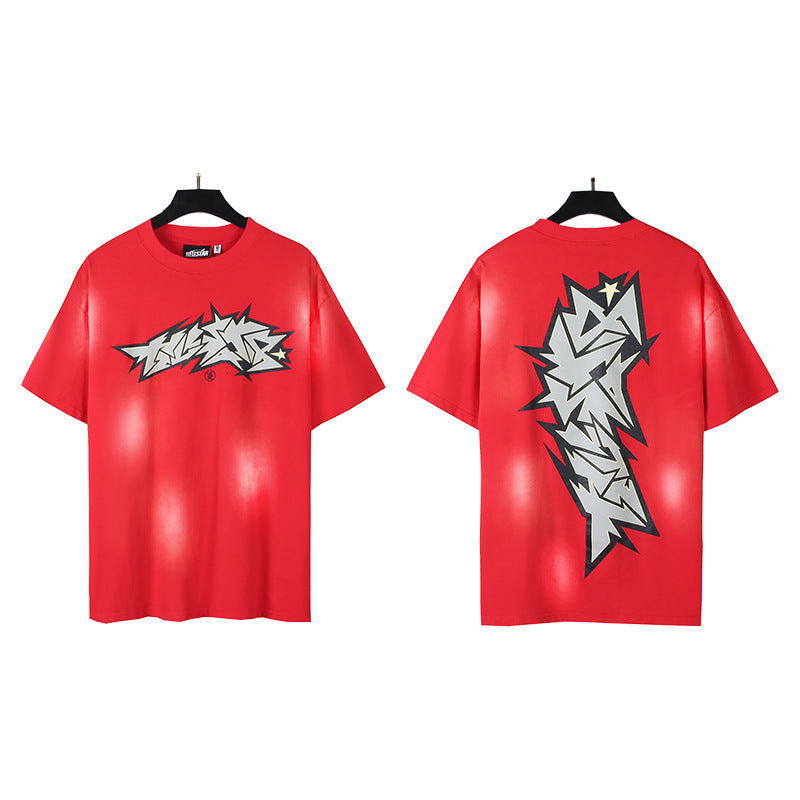 Vintage Washed Oversized Graphic Tee – Unisex American Streetwear
