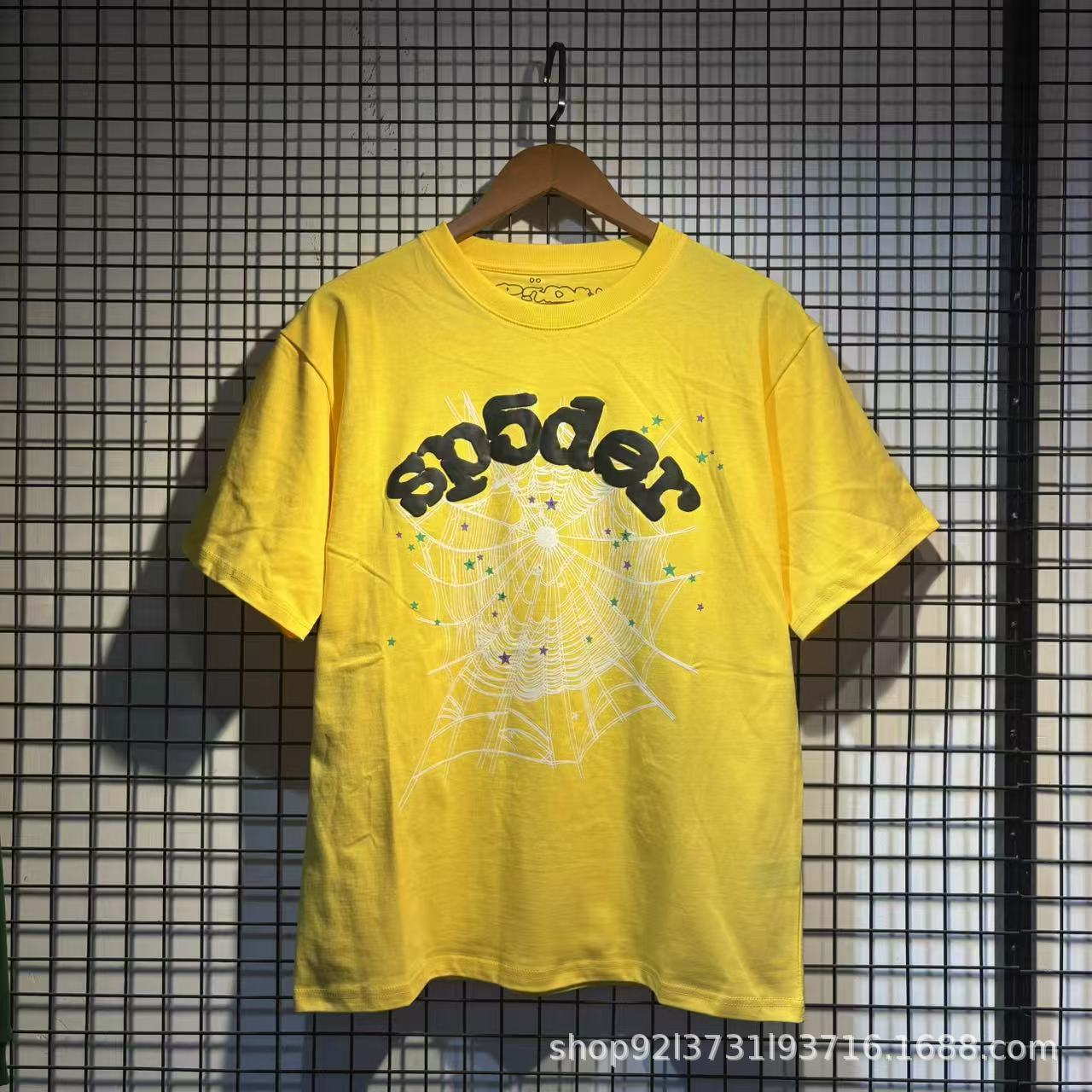 Sp5der Spider Web Bubble Letter Graphic Tee