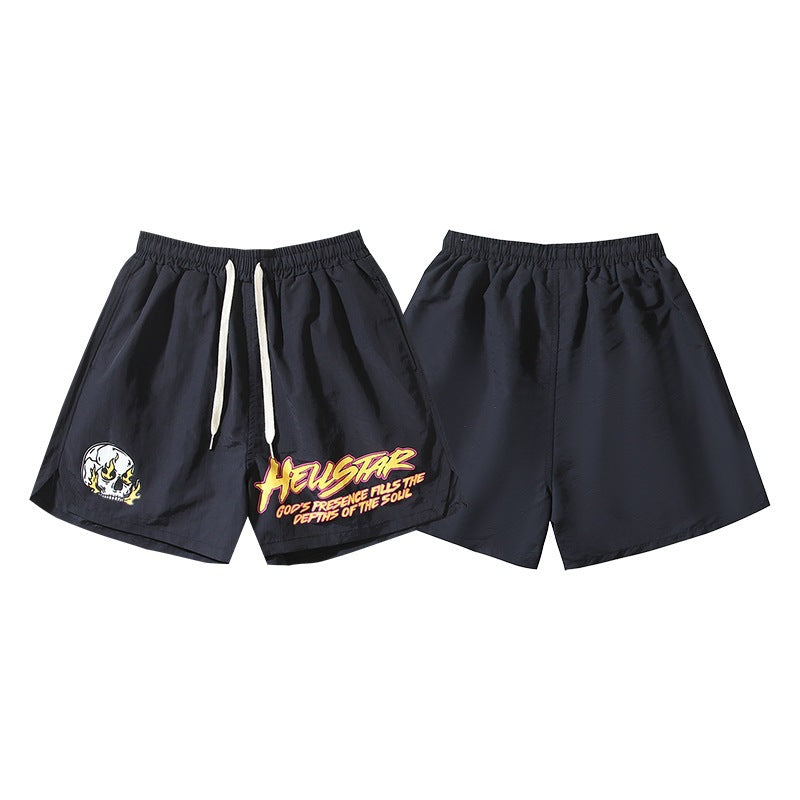 Hellstar Acid-Washed Graphic Tee & Shorts Set