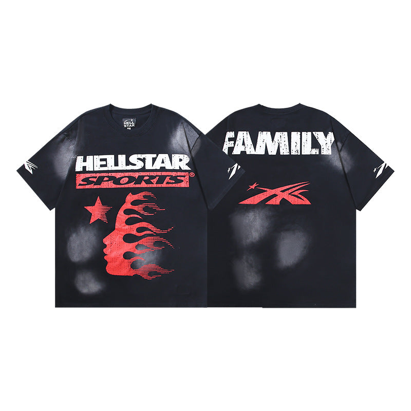 HELL Vintage Washed Oversized Graphic Tee