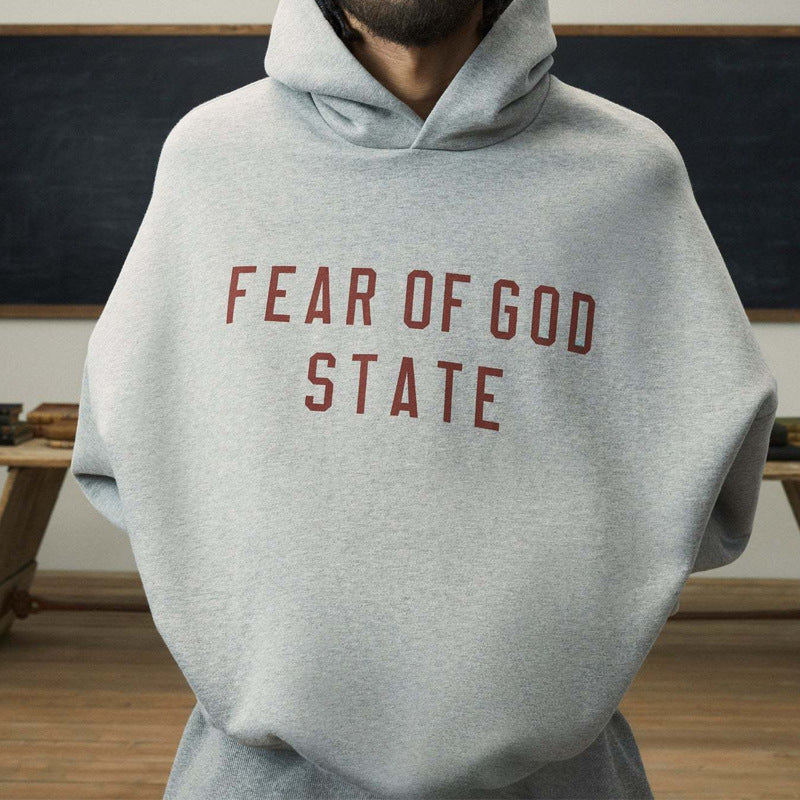FOG Essentials Fleece Pullover Hoodie – 2024FW Unisex American Streetwear