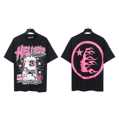 HELLSTAR Washed Vintage Graphic Tee — Unisex Oversized Streetwear