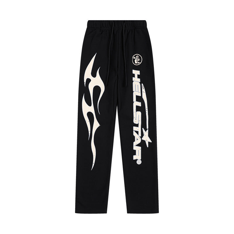 HELLSTAR 25SS American Streetwear Heavyweight Terry Graphic Hoodie & Sweatpants Set