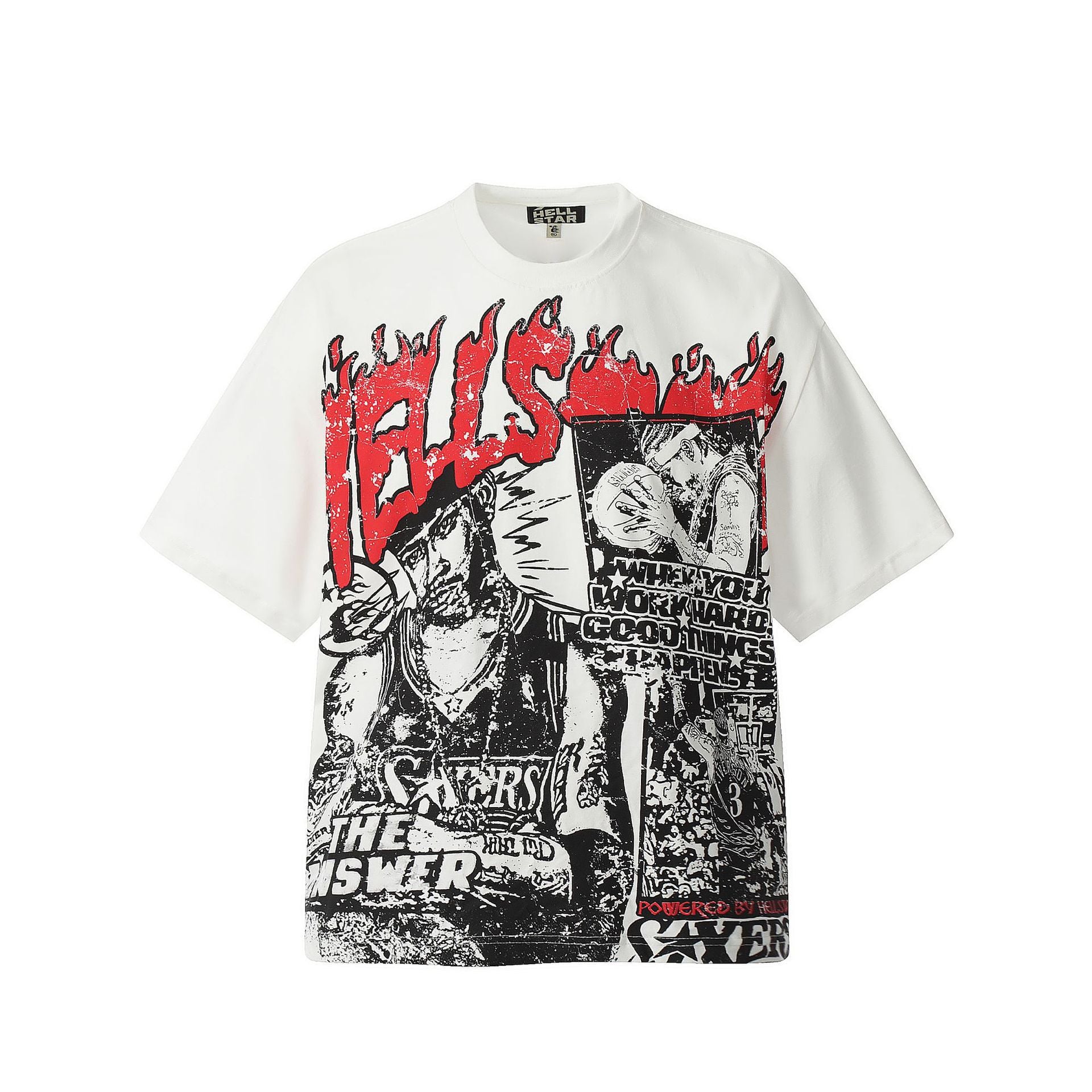 HELLSTAR Vintage Graphic Print Oversized Tee – Unisex Streetwear