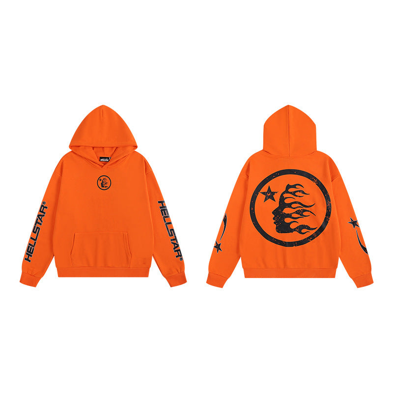 Vintage Distressed Oversized Hoodie – Unisex Hip-Hop Streetwear