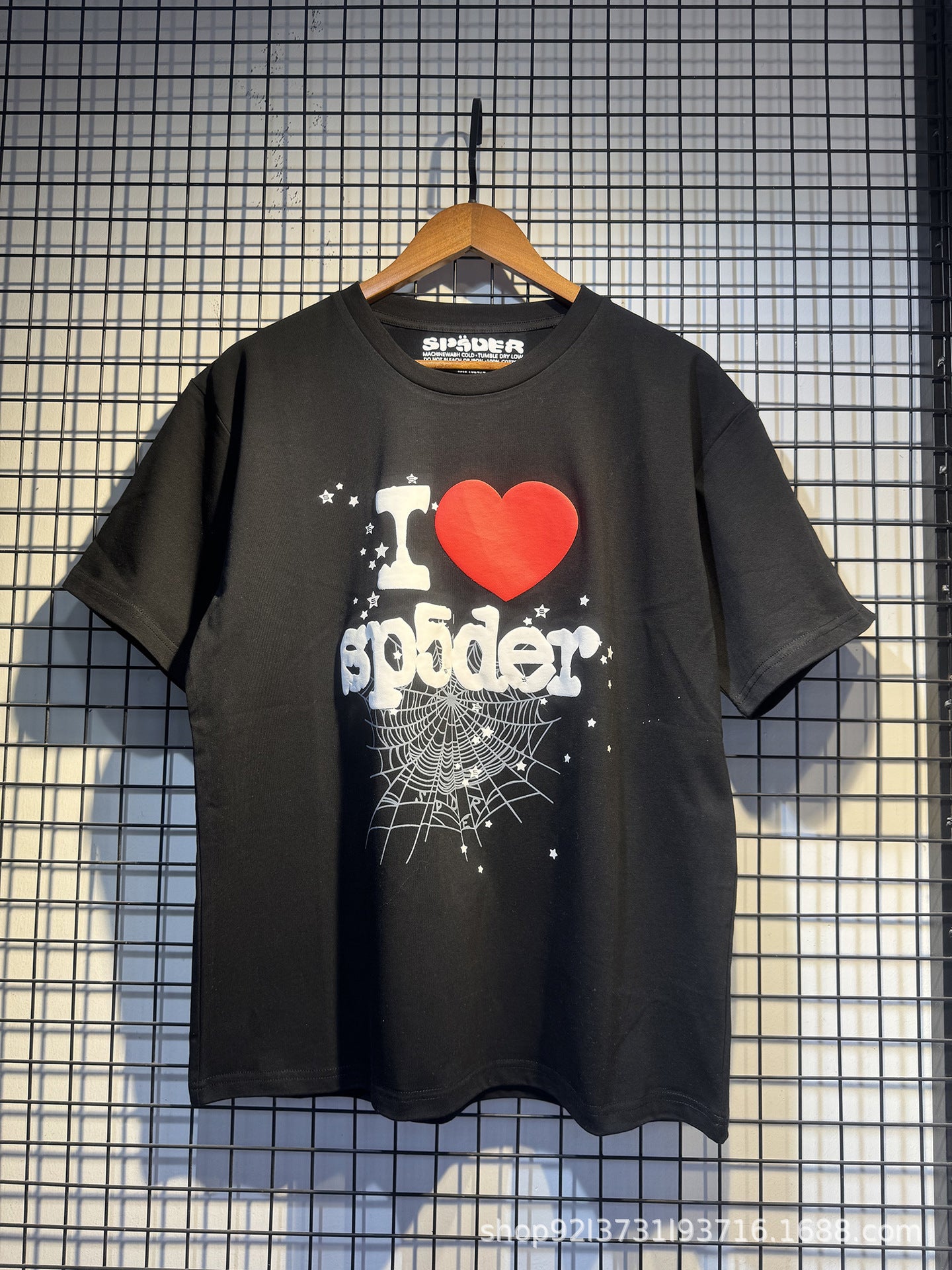 Sp5der Spider Web Bubble Letter Graphic Tee