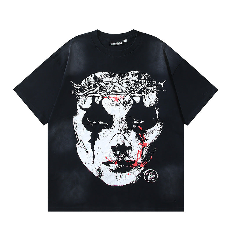 HELLSTAR Washed Vintage Graphic Tee — Unisex Oversized Streetwear