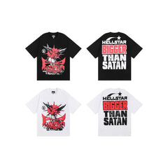 HELLSTAR Hip-Hop Graphic Letter Print Streetwear Oversized Cotton Tee