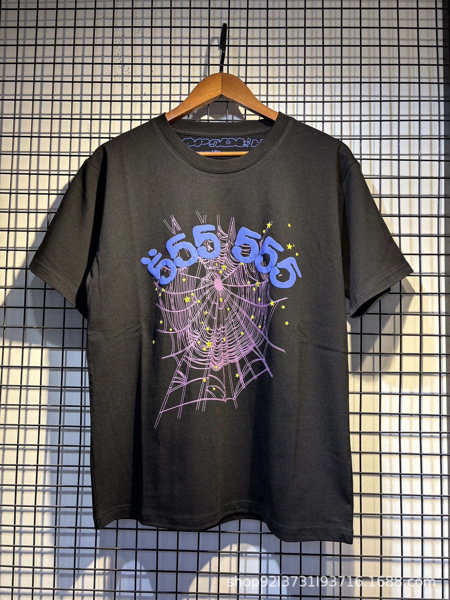Sp5der Spider Web Bubble Letter Graphic Tee