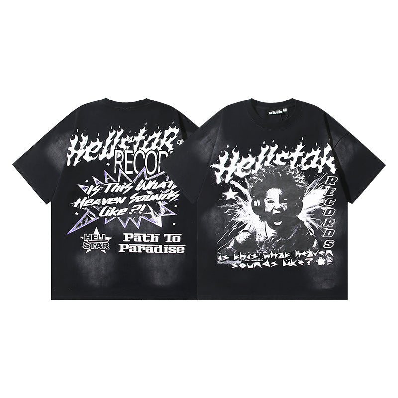 Hellstar Washed Graphic Oversized Tee – Unisex