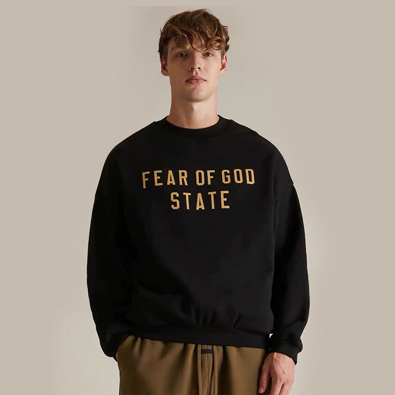 FOG Essentials Fleece Crewneck Pullover Sweatshirt – 2024FW Unisex American Streetwear