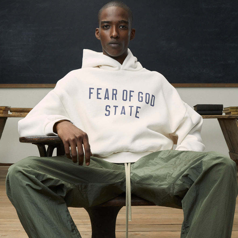 FOG Essentials Fleece Pullover Hoodie – 2024FW Unisex American Streetwear