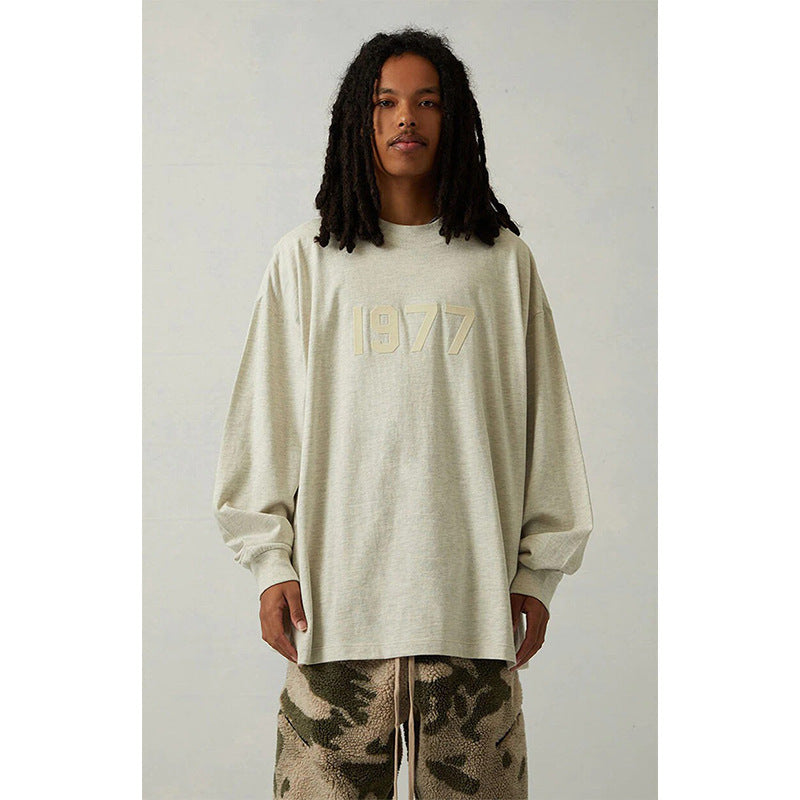 FOG Essentials 1977 Flocked Long Sleeve T-Shirt – 2022SS Men's Streetwear