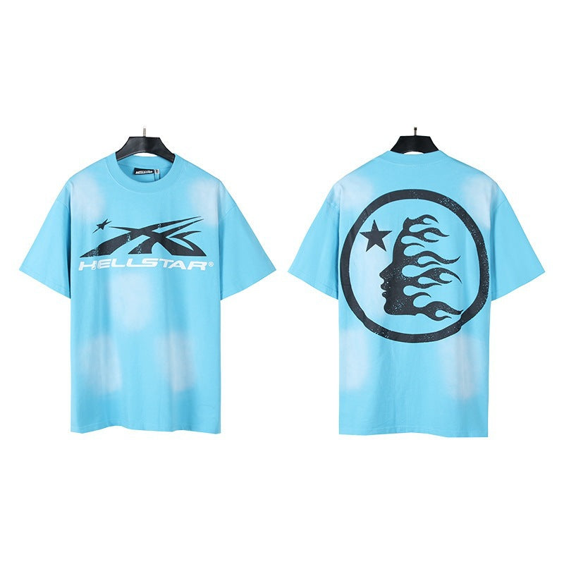 Hellstar Acid-Washed Graphic Tee & Shorts Set