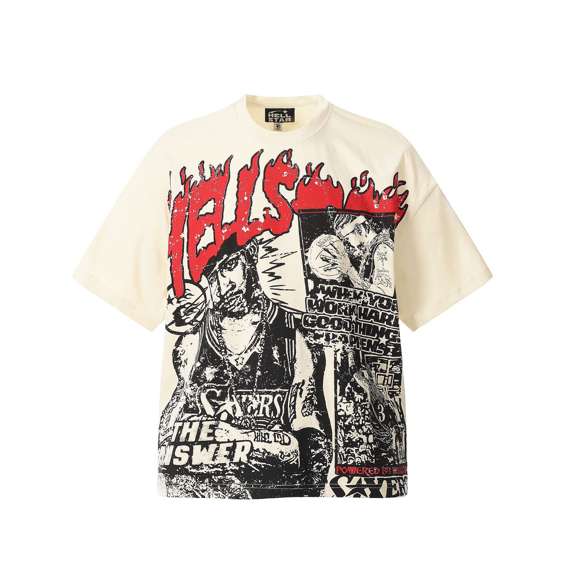 HELLSTAR Vintage Graphic Print Oversized Tee – Unisex Streetwear