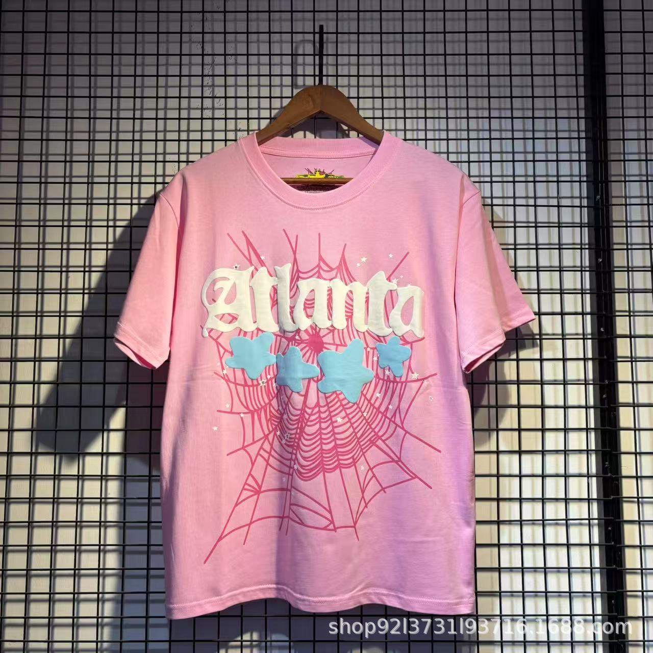 Sp5der Spider Web Bubble Letter Graphic Tee